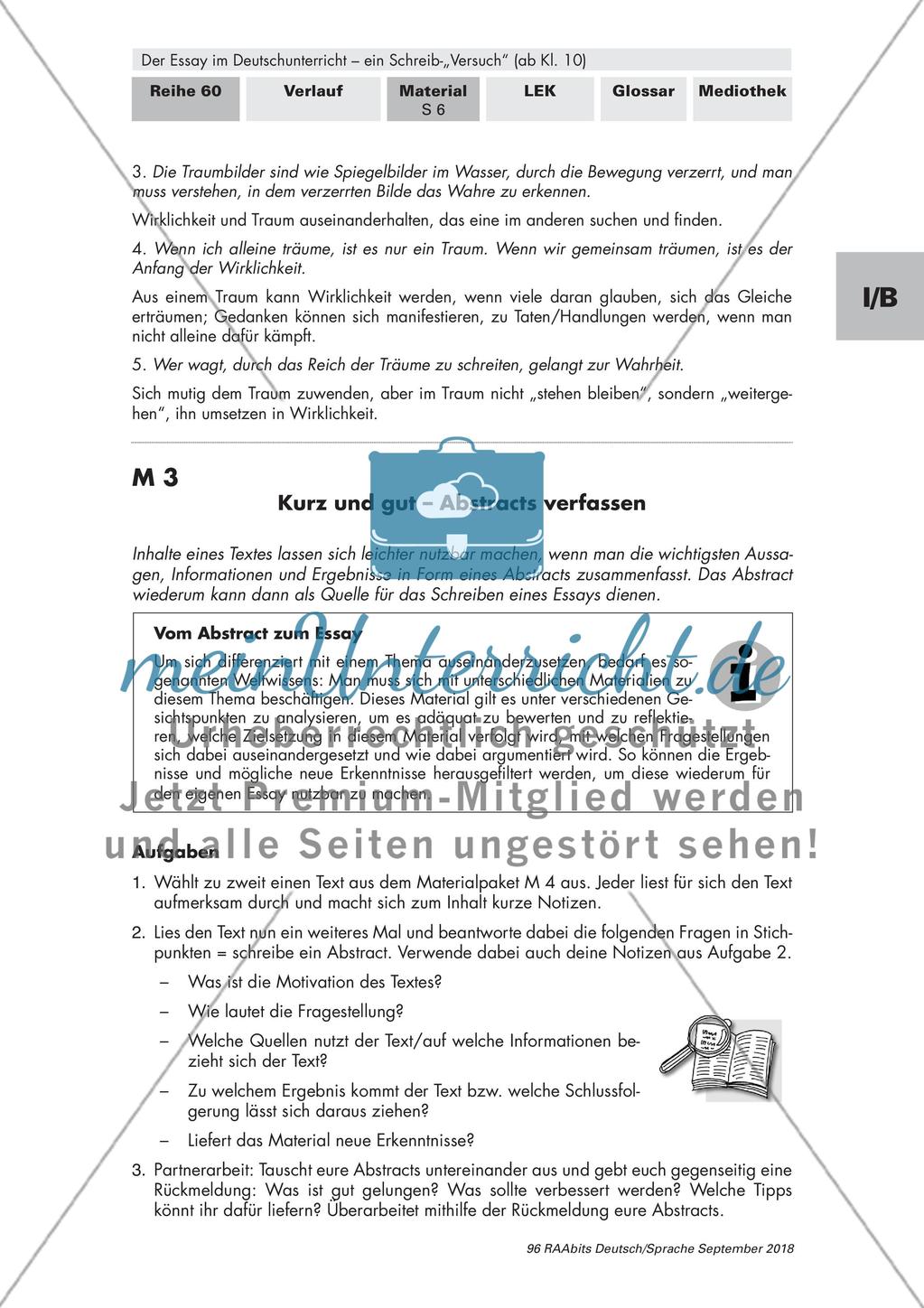 Entstehung und Charakterisierung des Essays Preview 5