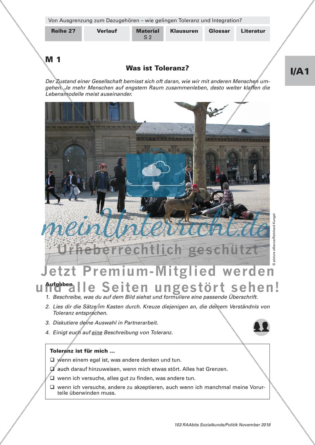 Toleranz und Integration: Begriffsklärung, Gruppenkonflikte Preview 1