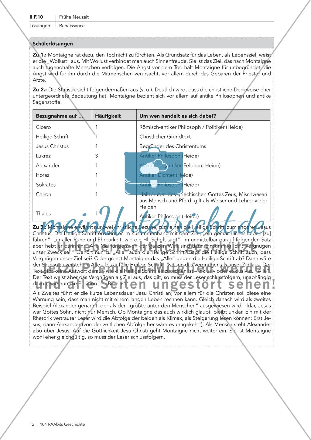 Texte der Renaissance: Die Würde des Menschen und das Philosophieren Preview 6