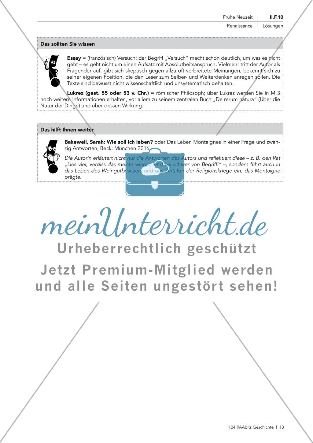 Texte der Renaissance: Die Würde des Menschen und das Philosophieren Preview 7