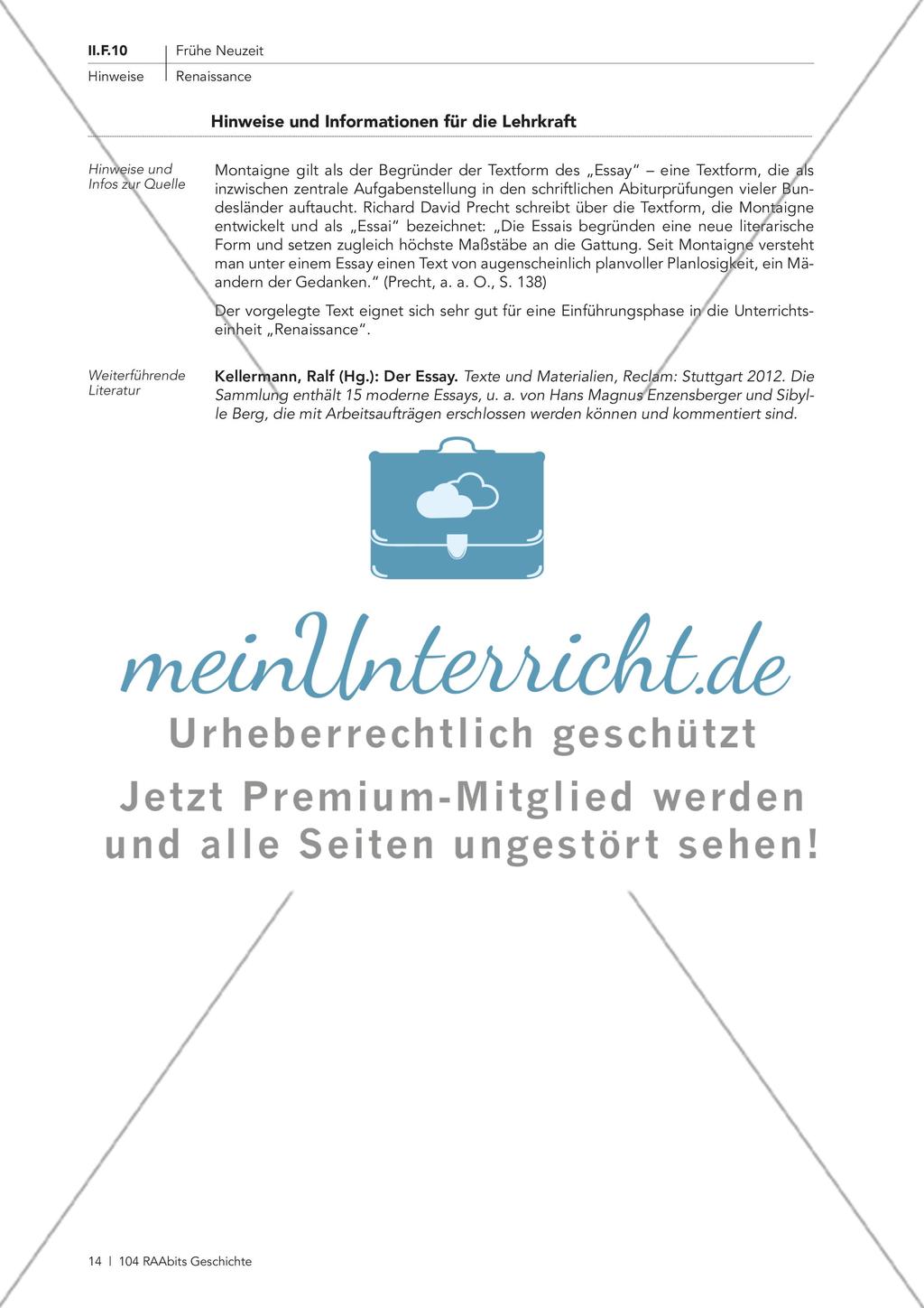Texte der Renaissance: Die Würde des Menschen und das Philosophieren Preview 8