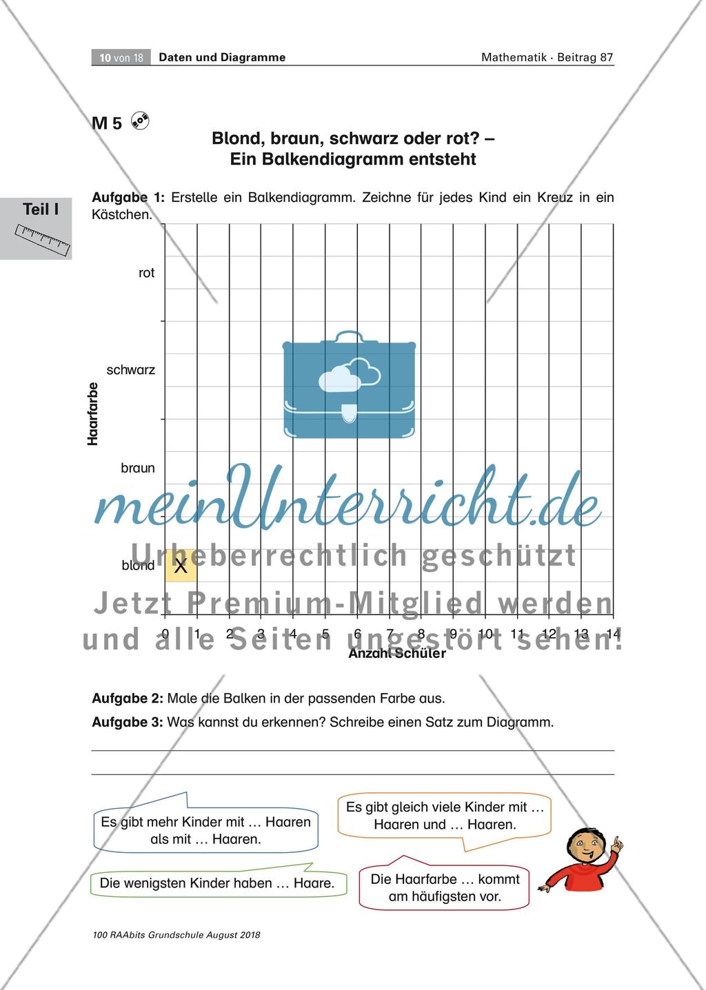 Unsere Klasse in Zahlen: Daten und Diagramme Preview 10