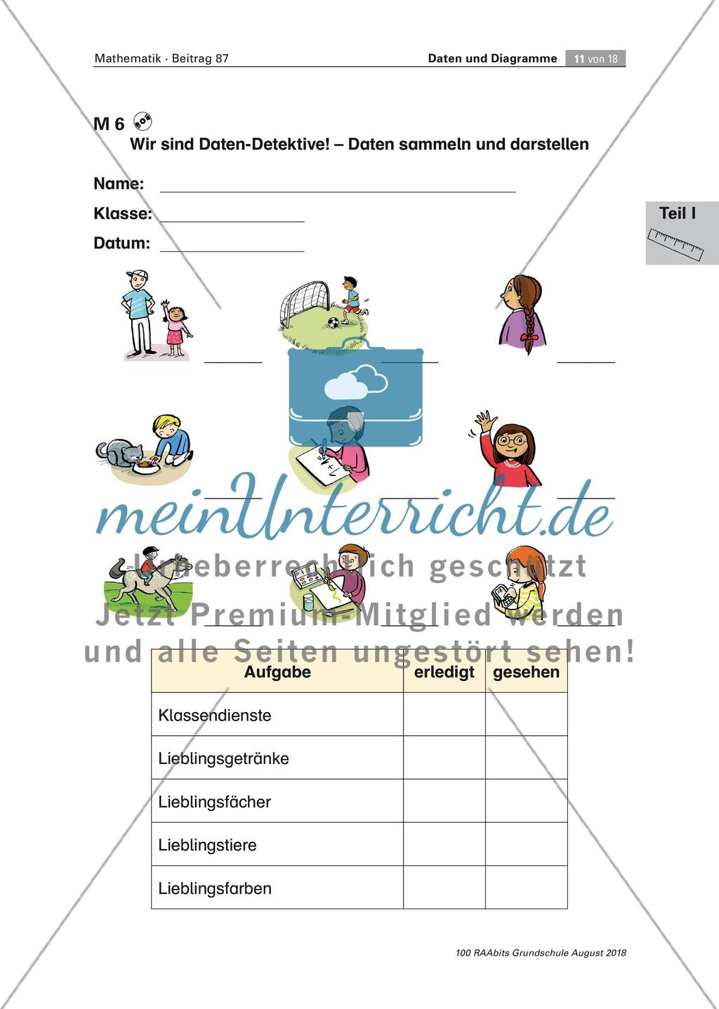 Unsere Klasse in Zahlen: Daten und Diagramme Preview 11