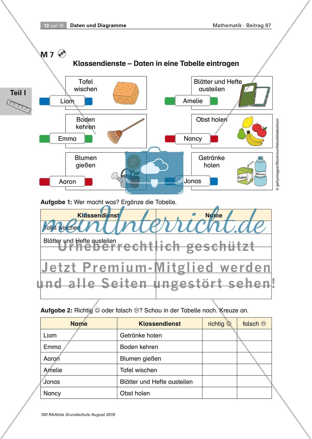 Unsere Klasse in Zahlen: Daten und Diagramme Preview 12