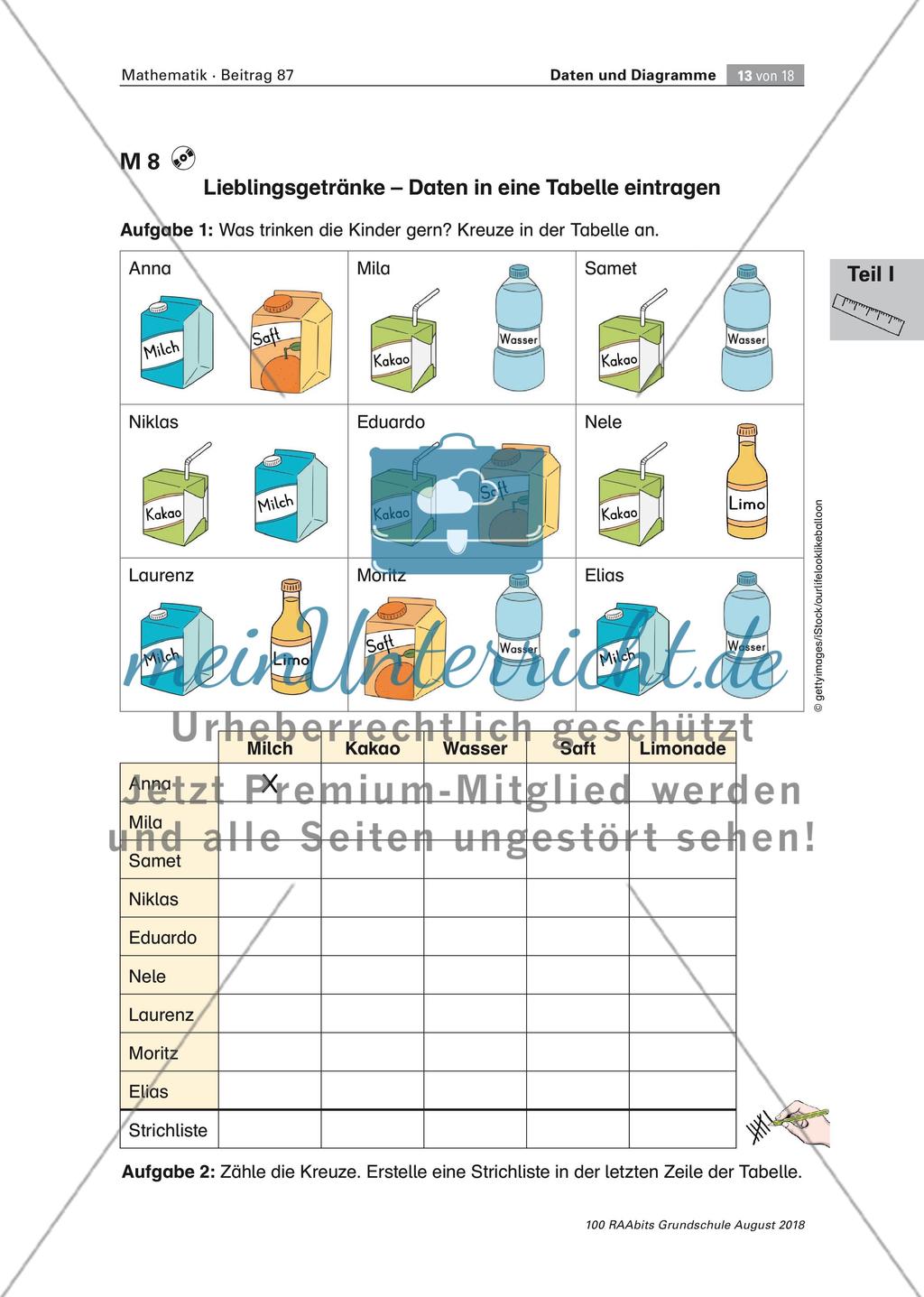 Unsere Klasse in Zahlen: Daten und Diagramme Preview 13