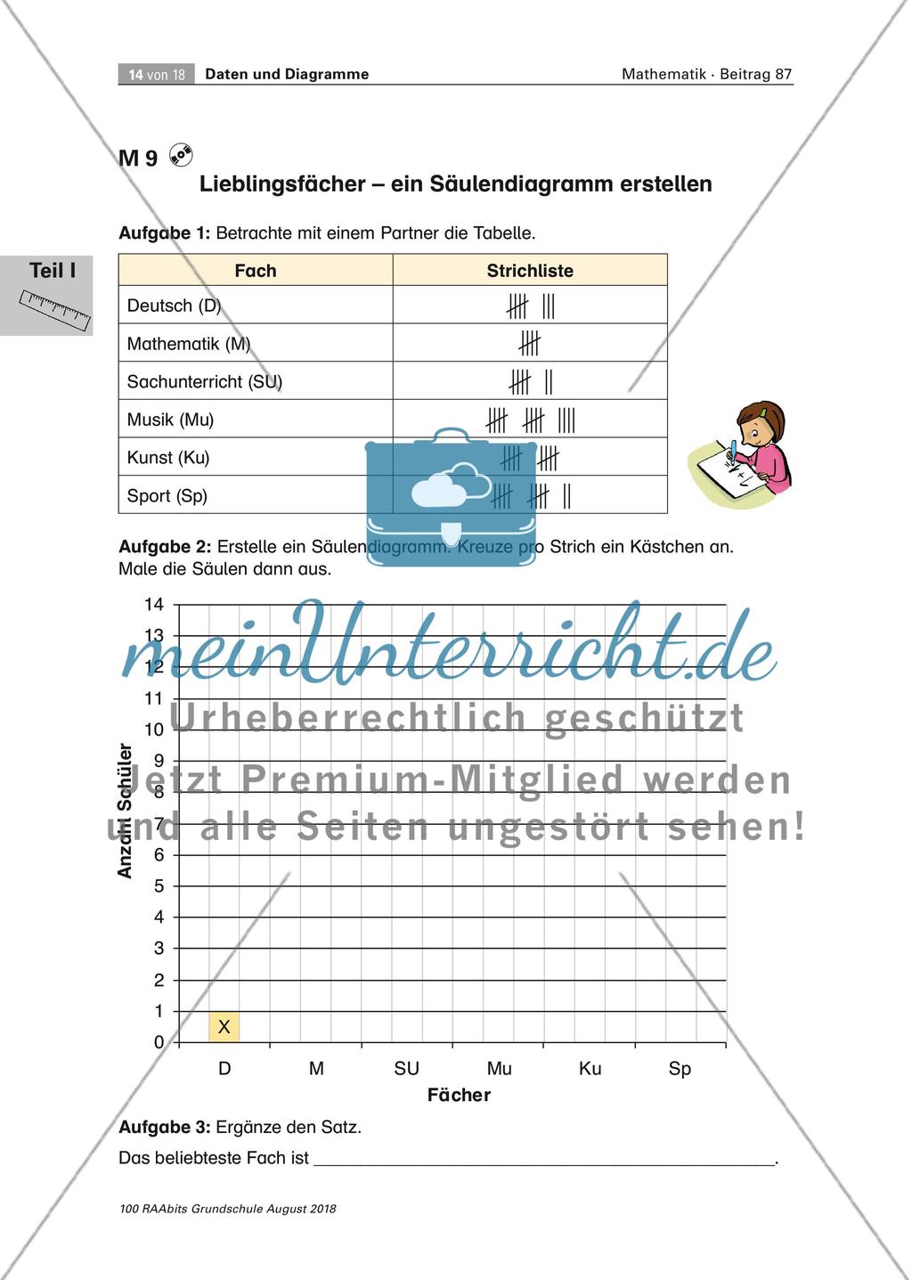 Unsere Klasse in Zahlen: Daten und Diagramme Preview 14