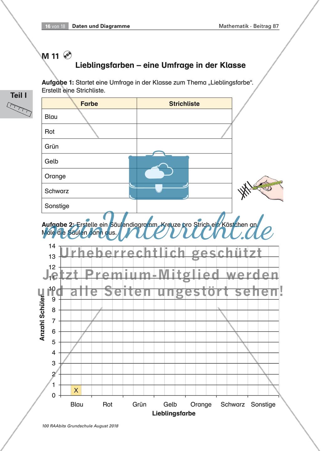 Unsere Klasse in Zahlen: Daten und Diagramme Preview 16