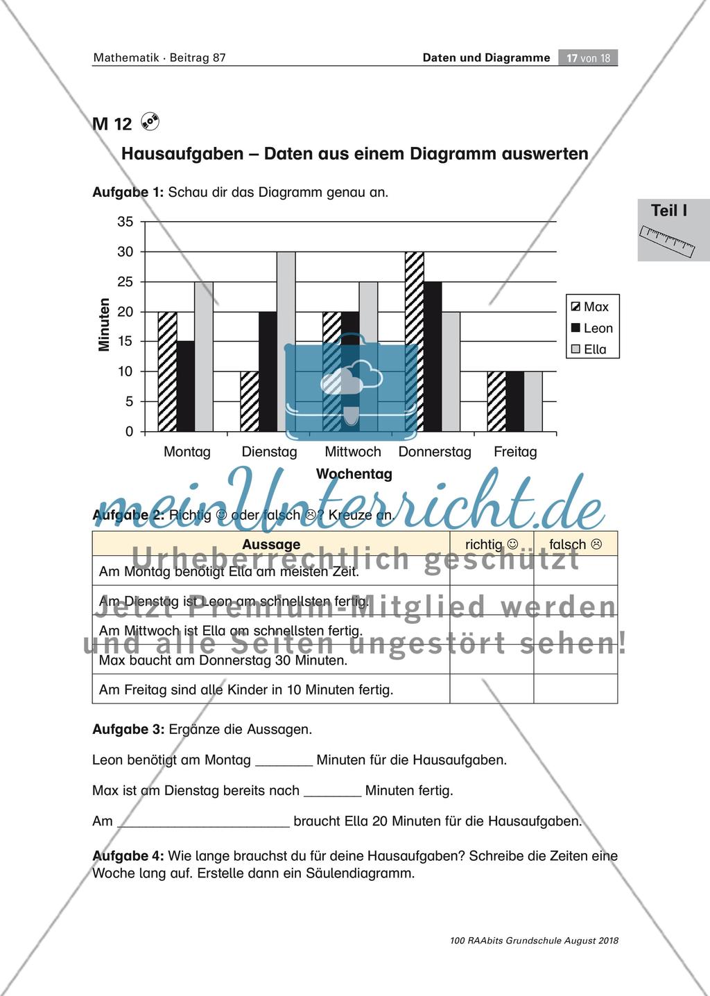 Unsere Klasse in Zahlen: Daten und Diagramme Preview 17