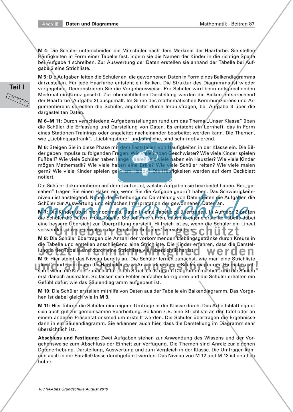 Unsere Klasse in Zahlen: Daten und Diagramme Preview 4