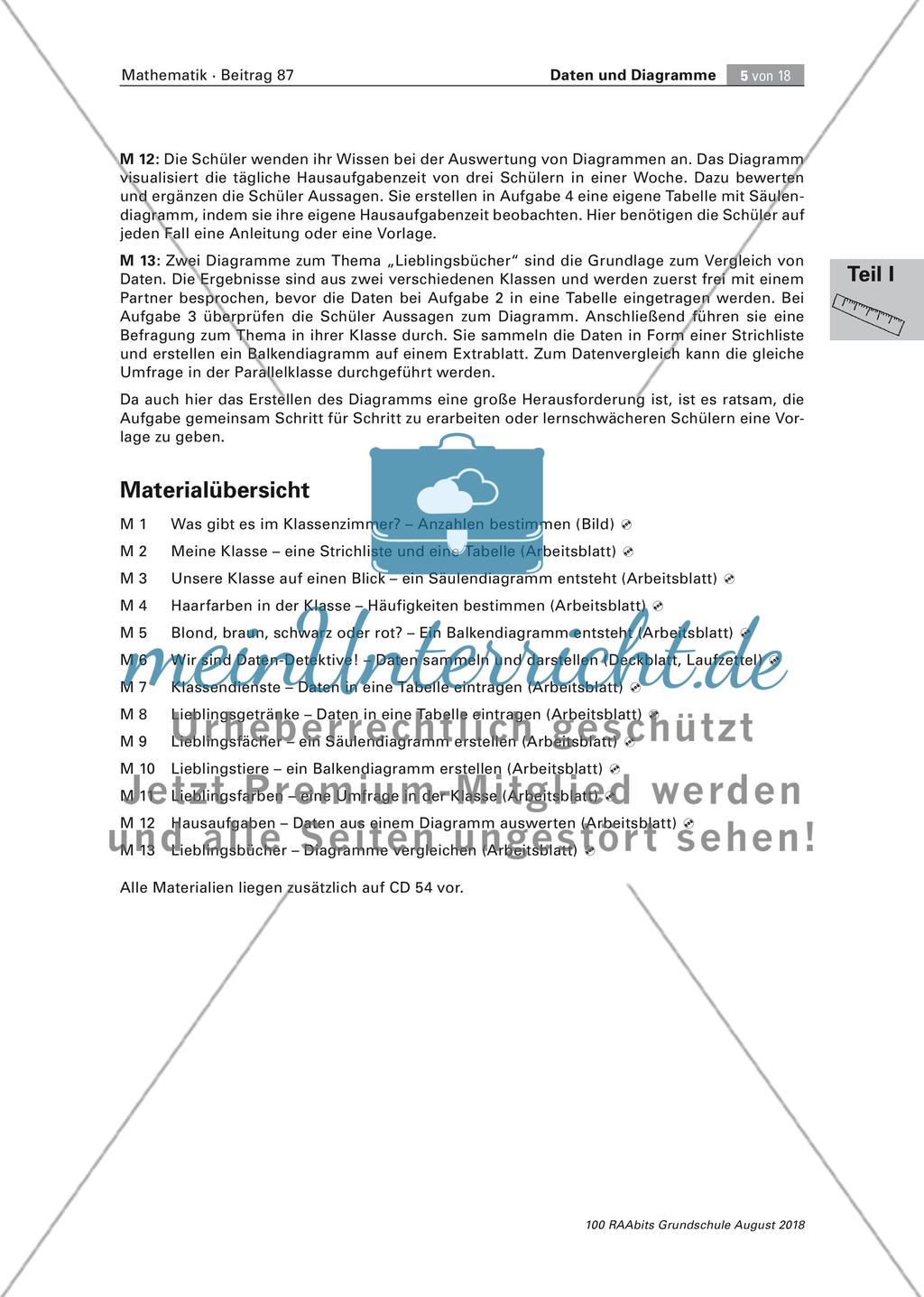 Unsere Klasse in Zahlen: Daten und Diagramme Preview 5