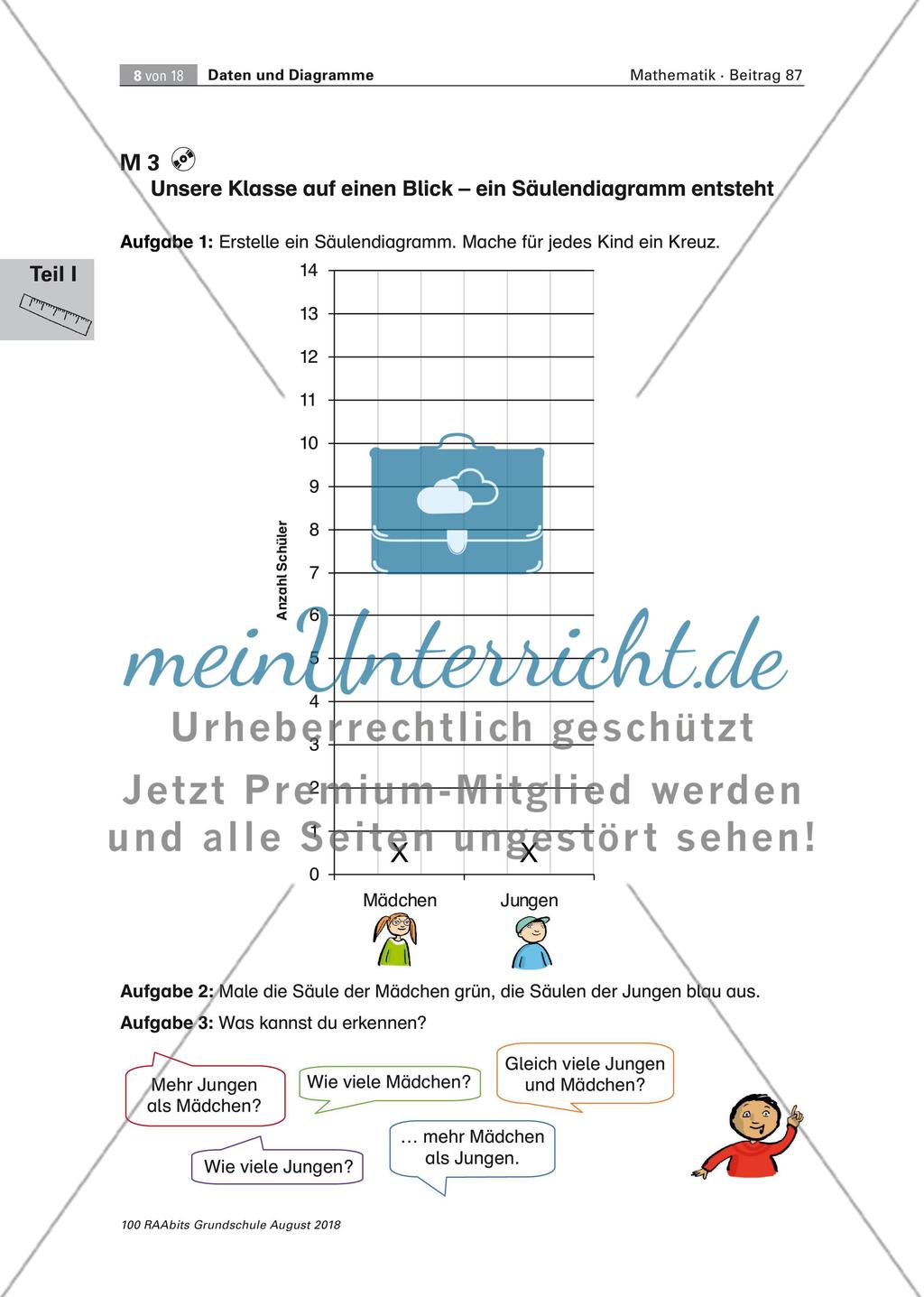 Unsere Klasse in Zahlen: Daten und Diagramme Preview 8