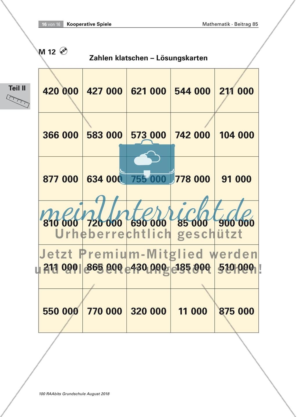 Kooperative Spiele zur Zahlraumerweiterung Preview 16