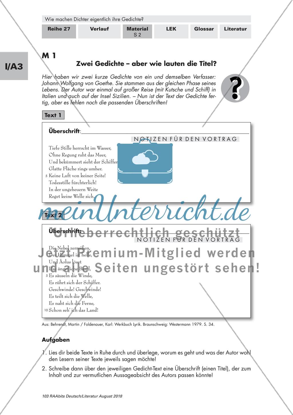 Zwei Gedichte - zwei Stimmungen Preview 1