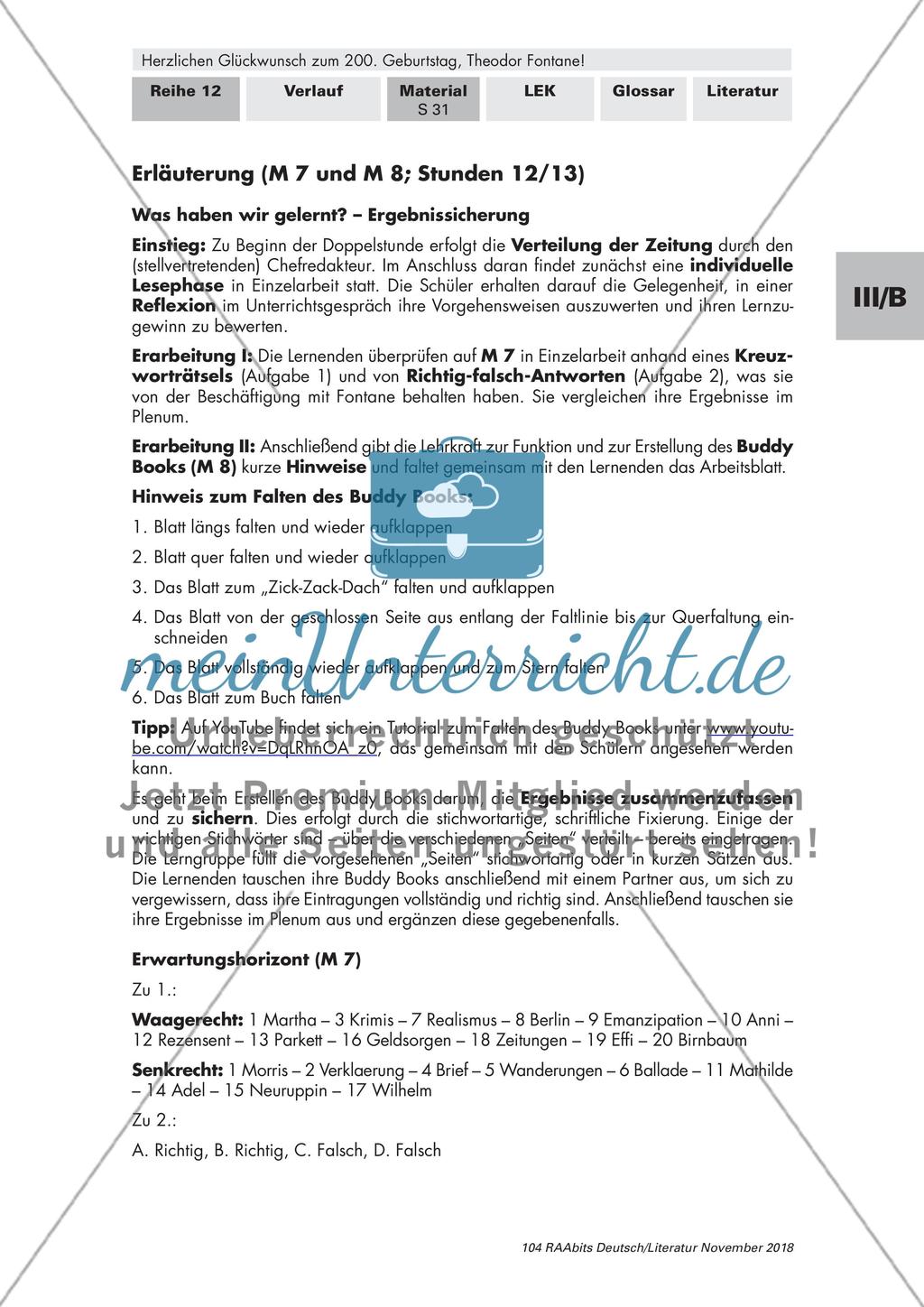 Theodor Fontane's 200. Geburtstag: Ergebnissicherung Preview 3