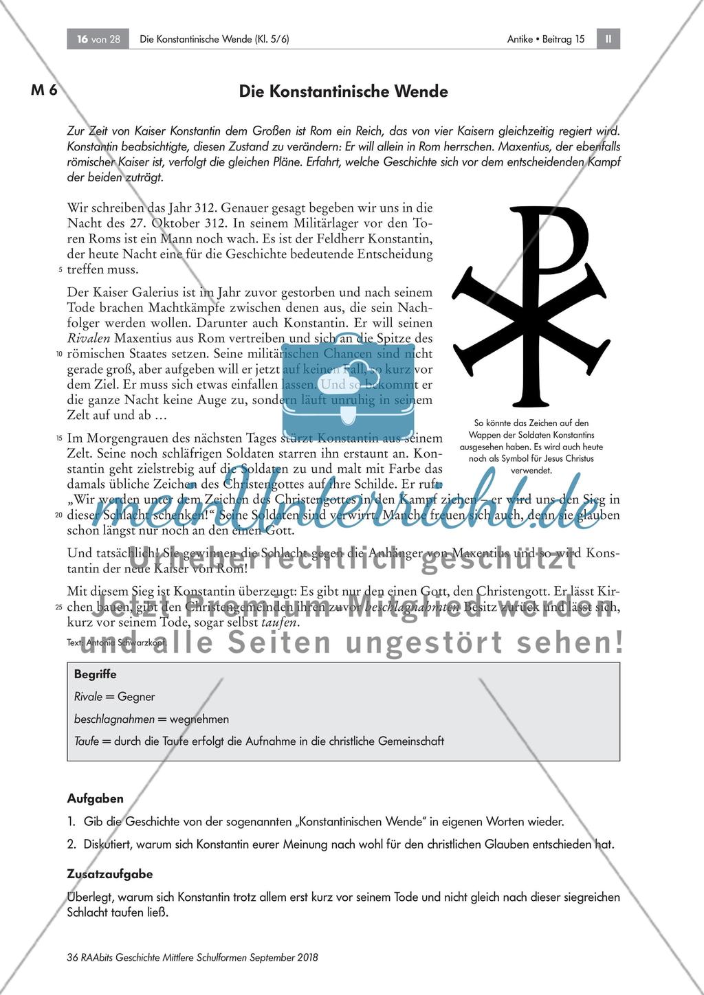 Konstantin der Große und seine Bedeutung für das Christentum 