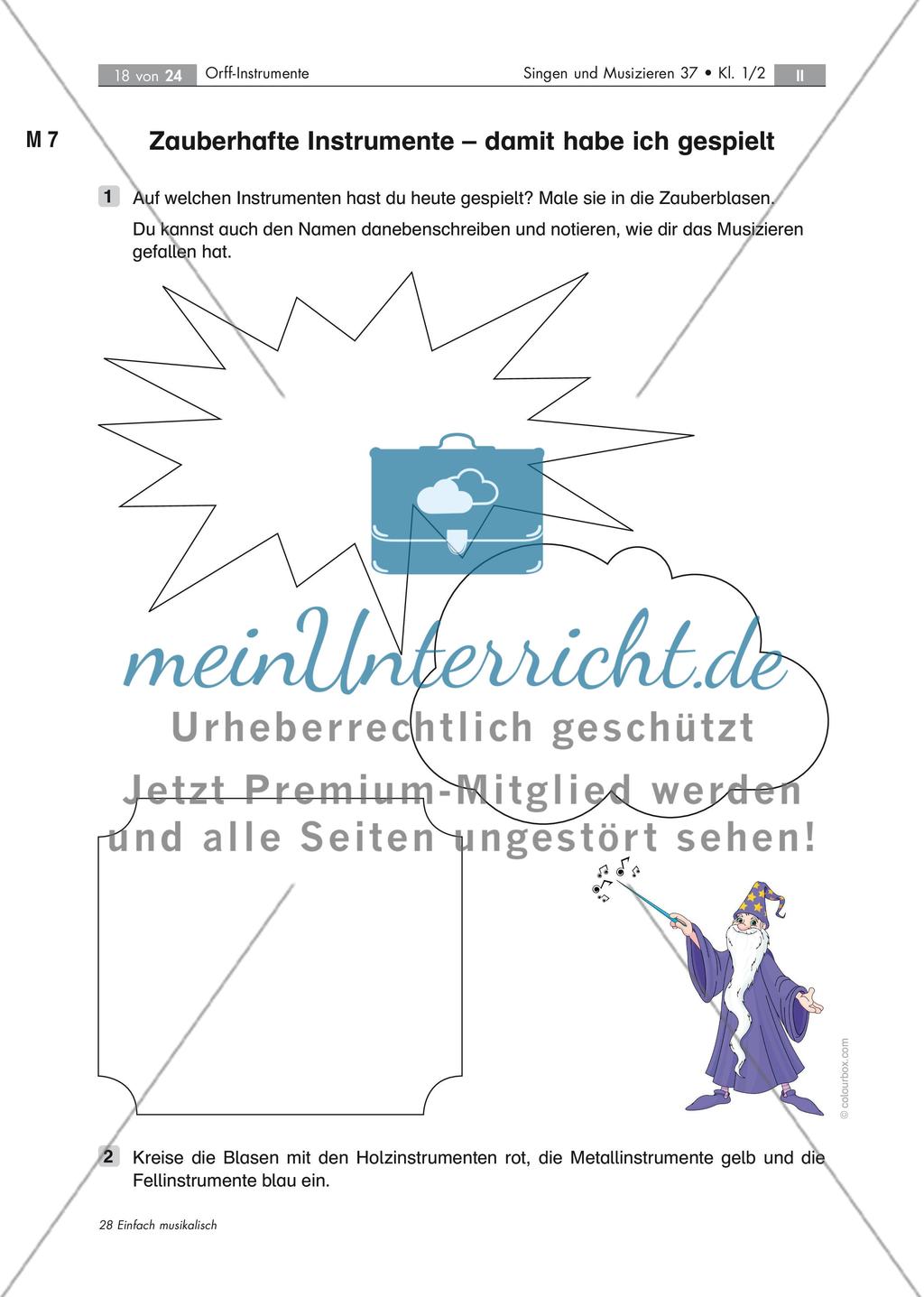 Der musikalische Alltag von Orffus, dem Zauberer Orff-Instrumente kennenlernen und ausprobieren Stand: Dezember 2018 Preview 18