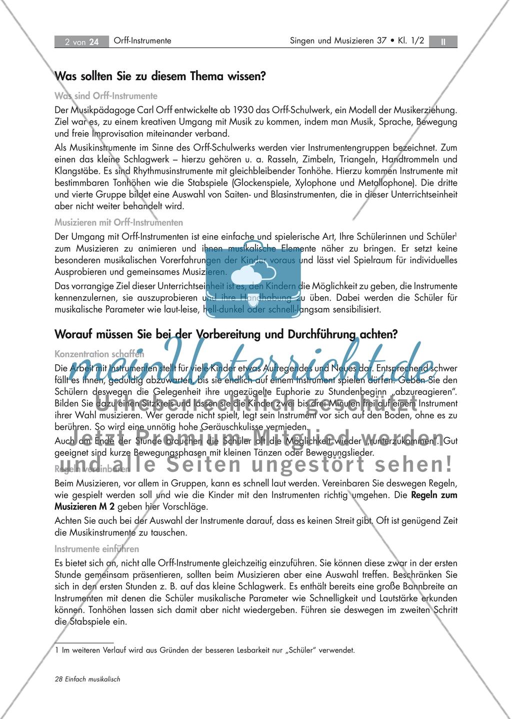 Der musikalische Alltag von Orffus, dem Zauberer Orff-Instrumente kennenlernen und ausprobieren Stand: Dezember 2018 Preview 2