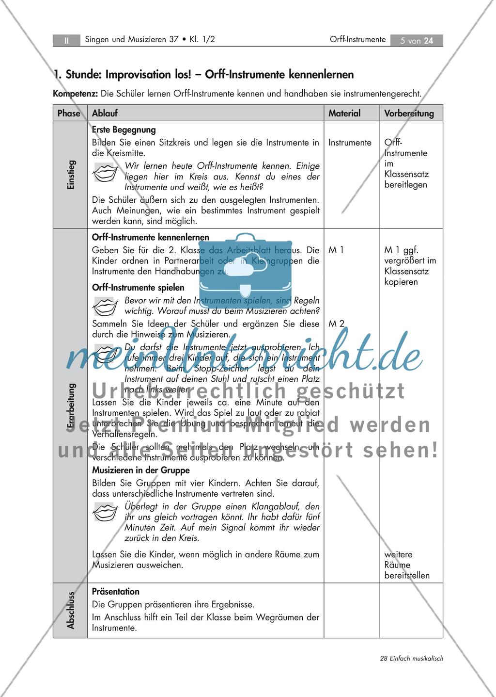 Der musikalische Alltag von Orffus, dem Zauberer Orff-Instrumente kennenlernen und ausprobieren Stand: Dezember 2018 Preview 5