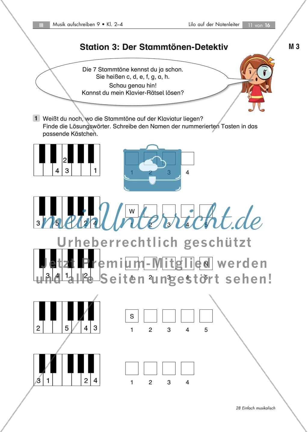 Mit Lilo auf der Notenleiter eine muntere Stationenarbeit Stand: Dezember 2018 Preview 11