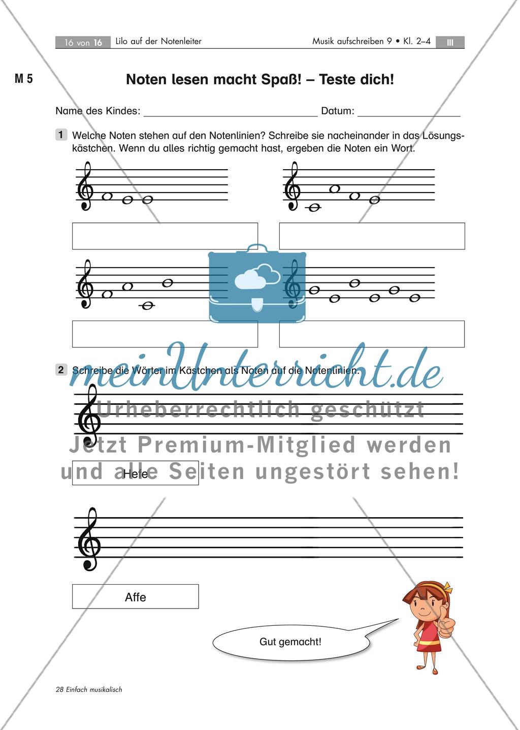 Mit Lilo auf der Notenleiter eine muntere Stationenarbeit Stand: Dezember 2018 Preview 16