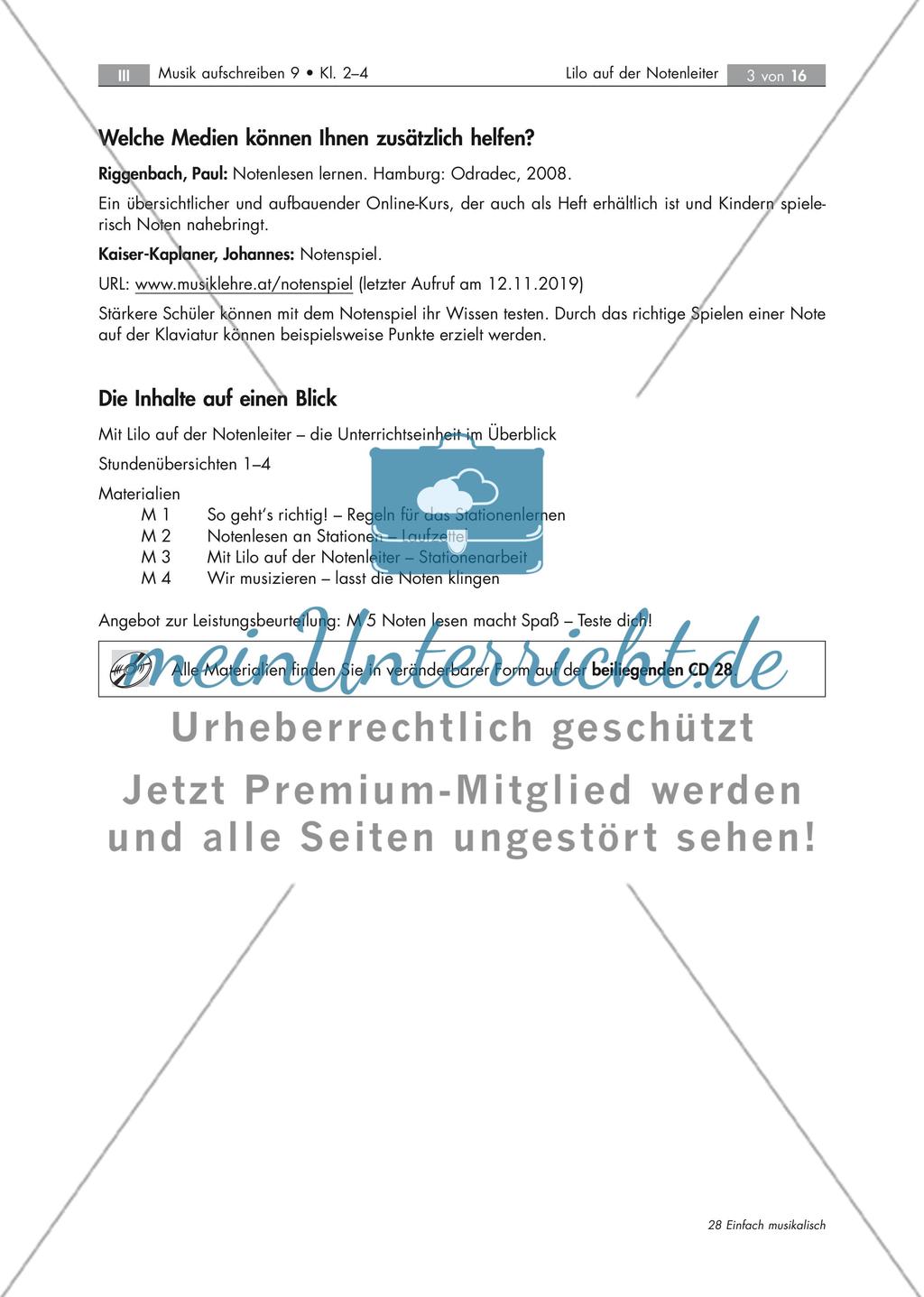 Mit Lilo auf der Notenleiter eine muntere Stationenarbeit Stand: Dezember 2018 Preview 3