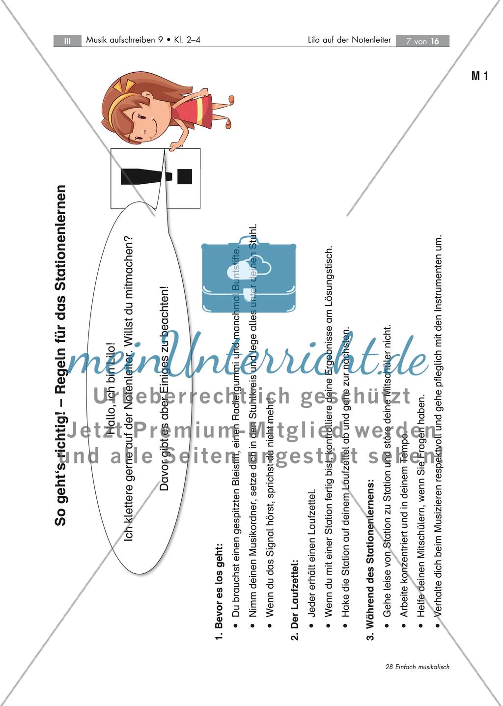 Mit Lilo auf der Notenleiter eine muntere Stationenarbeit Stand: Dezember 2018 Preview 7