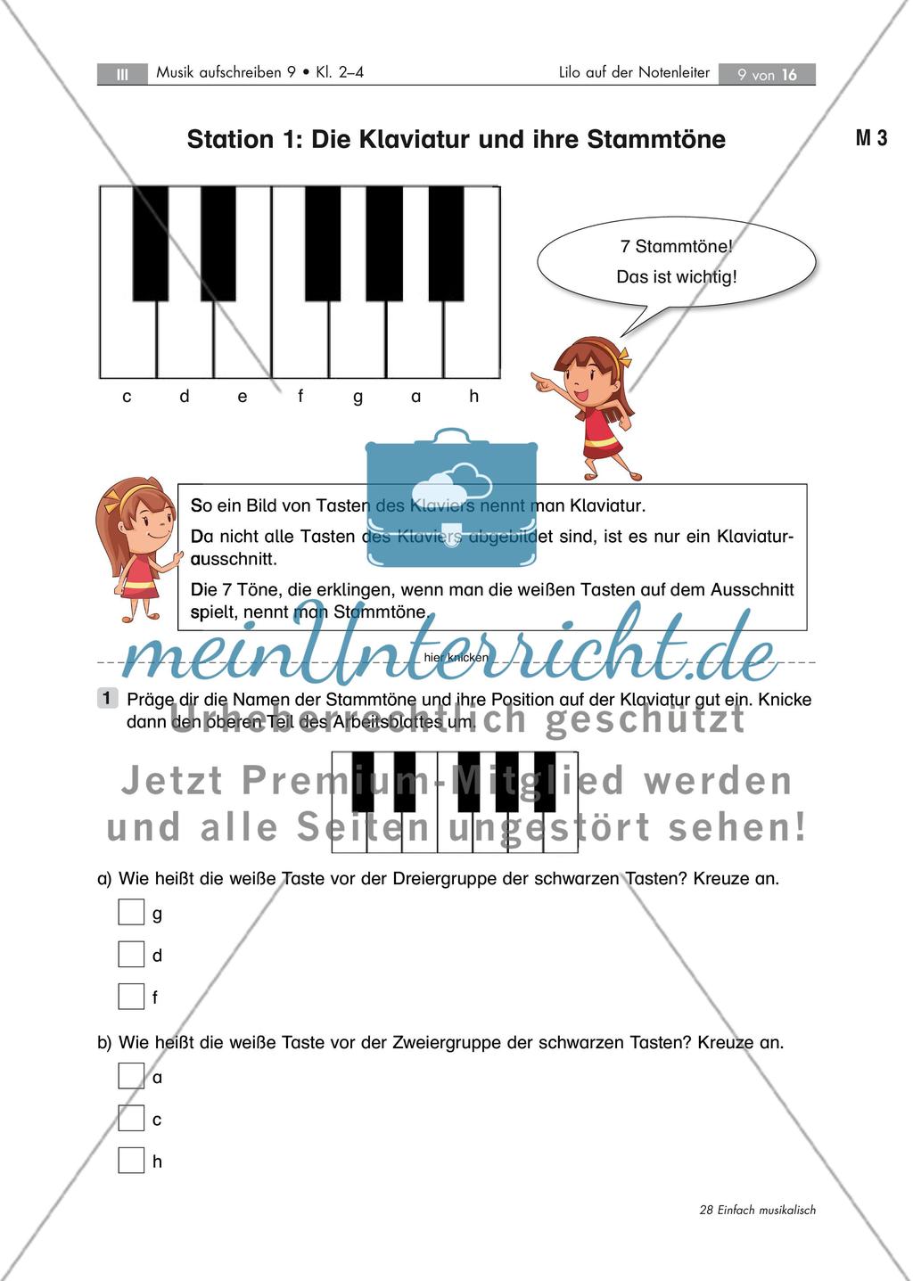 Mit Lilo auf der Notenleiter eine muntere Stationenarbeit Stand: Dezember 2018 Preview 9