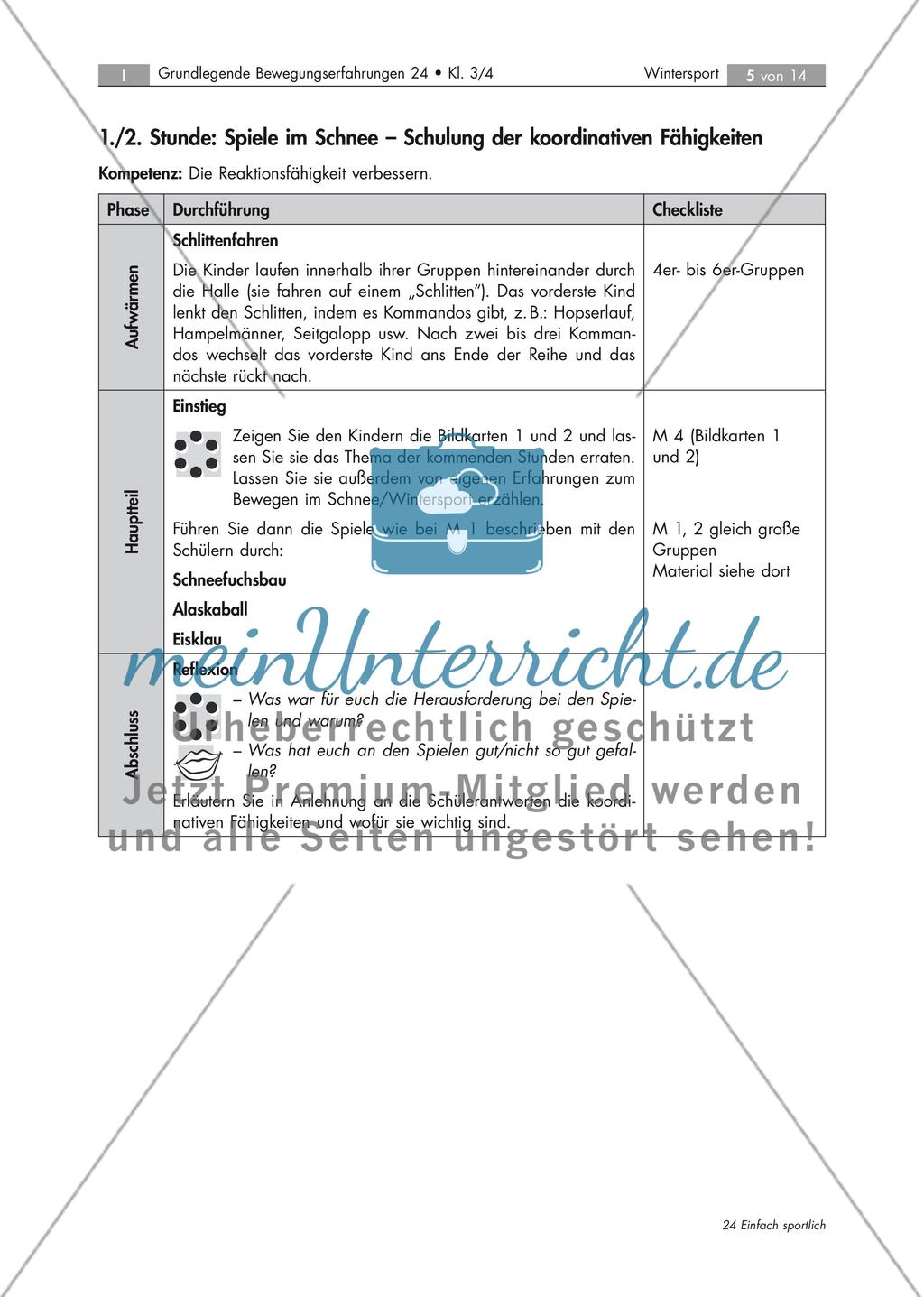 Koordinationsschulung zum Thema Wintersport Preview 5
