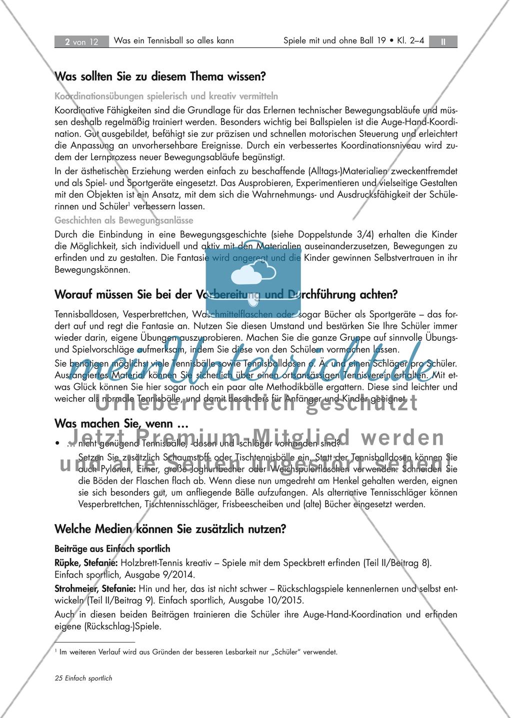Koordinationsschulung: Übungen mit Tennisbällen Preview 2
