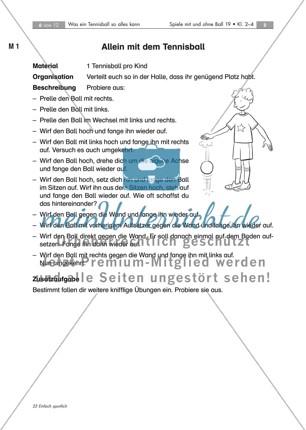 Koordinationsschulung: Übungen mit Tennisbällen Preview 6