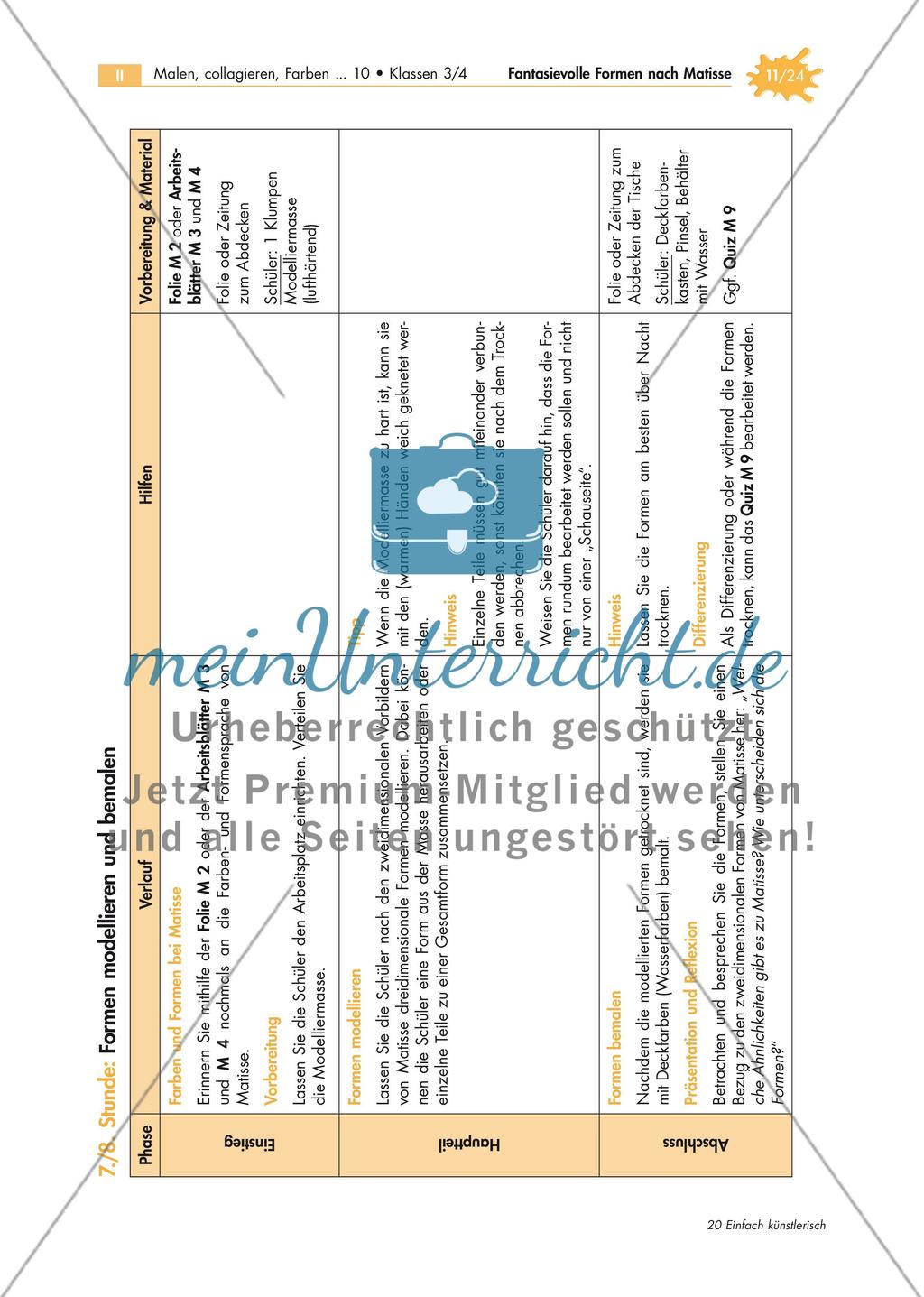 Malen mit der Schere: Fantasievolle Formen nach Matisse Preview 11