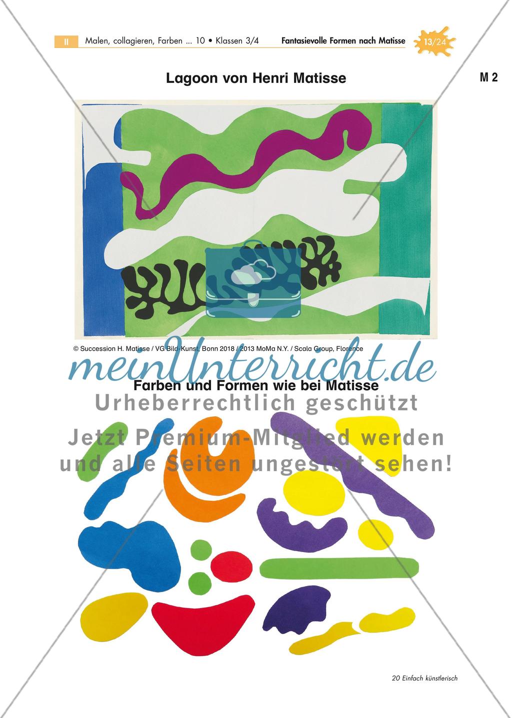 Malen mit der Schere: Fantasievolle Formen nach Matisse Preview 13
