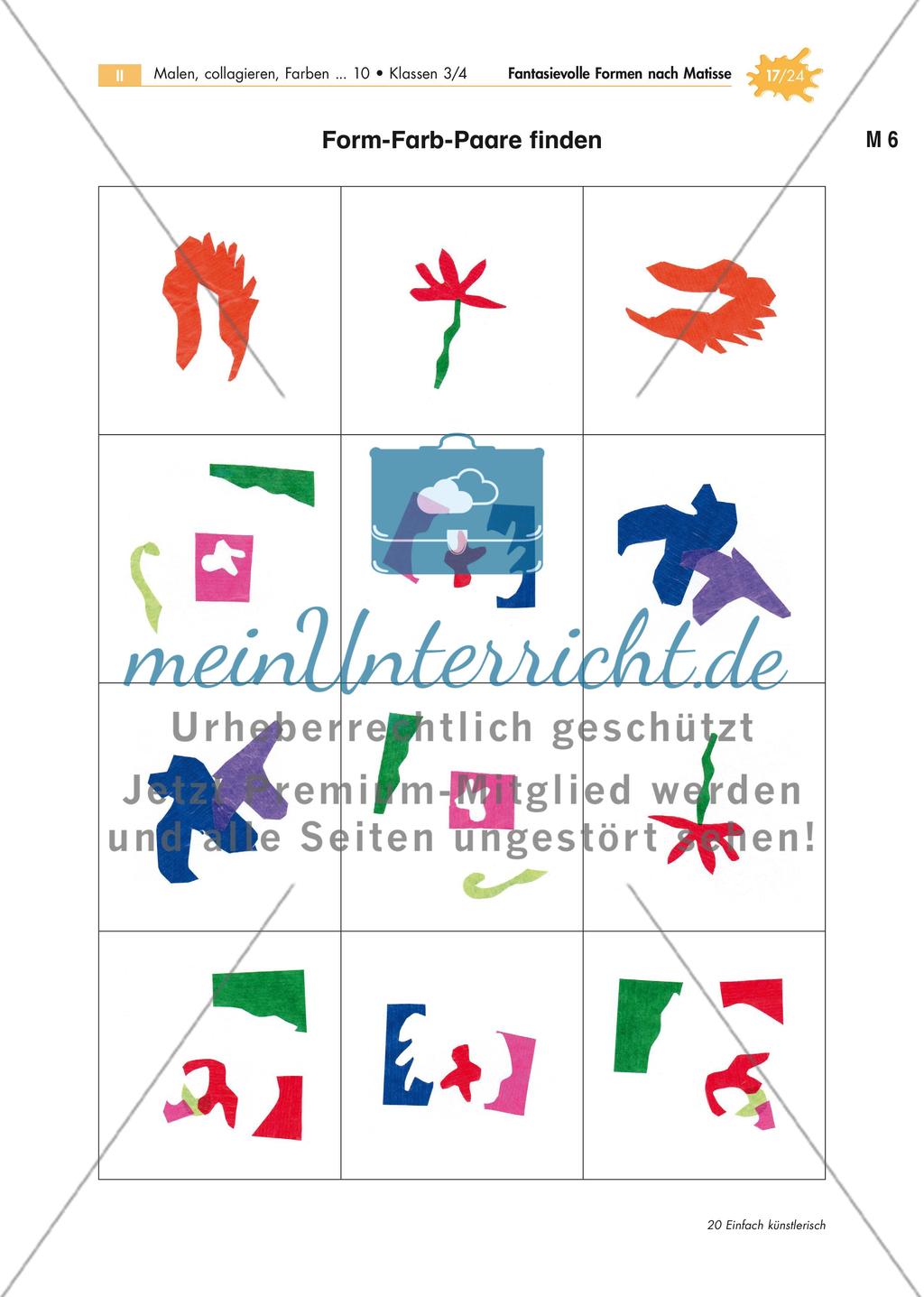 Malen mit der Schere: Fantasievolle Formen nach Matisse Preview 17