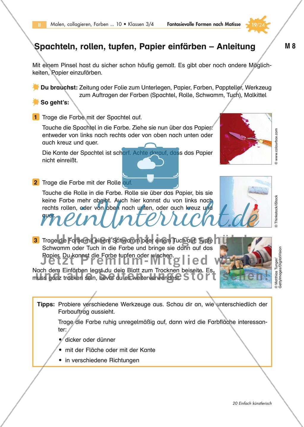 Malen mit der Schere: Fantasievolle Formen nach Matisse Preview 19