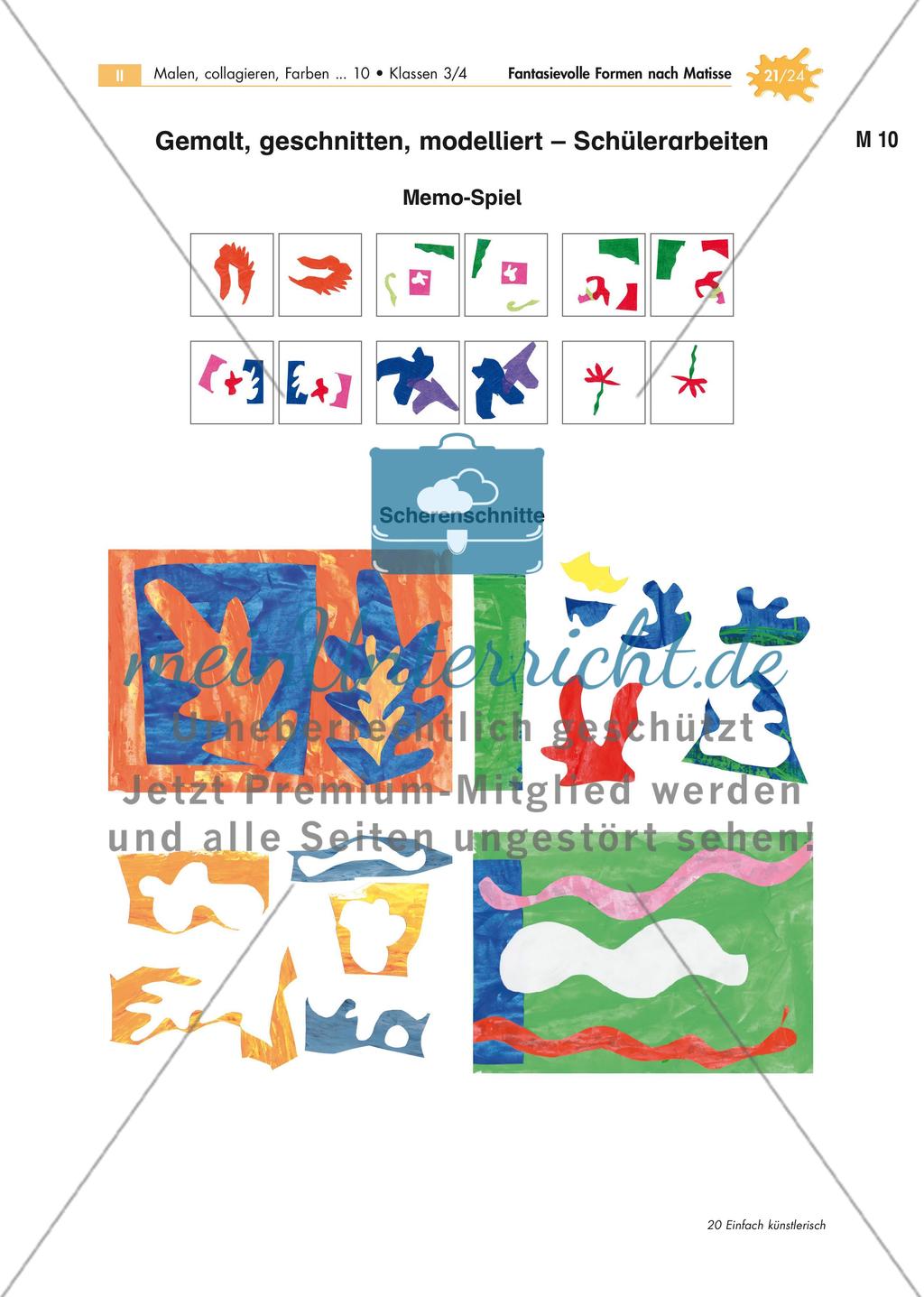 Malen mit der Schere: Fantasievolle Formen nach Matisse Preview 21