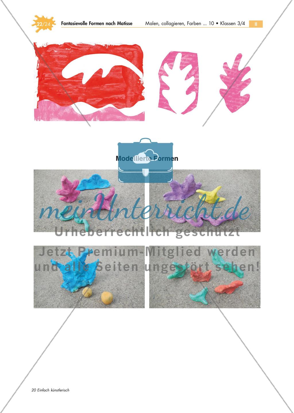 Malen mit der Schere: Fantasievolle Formen nach Matisse Preview 22