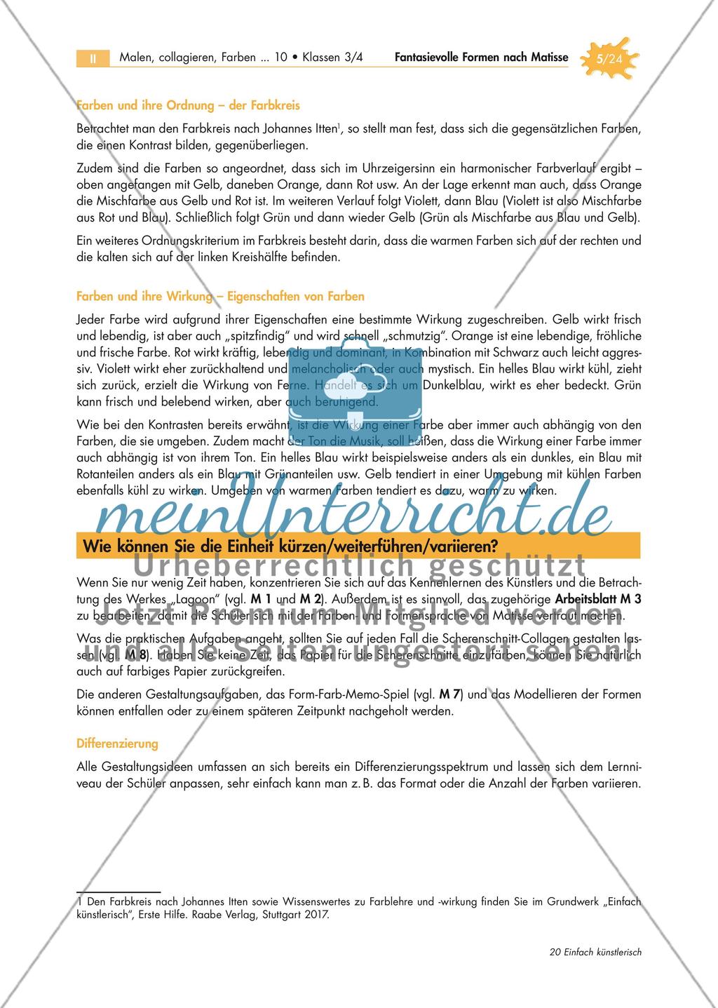 Malen mit der Schere: Fantasievolle Formen nach Matisse Preview 5