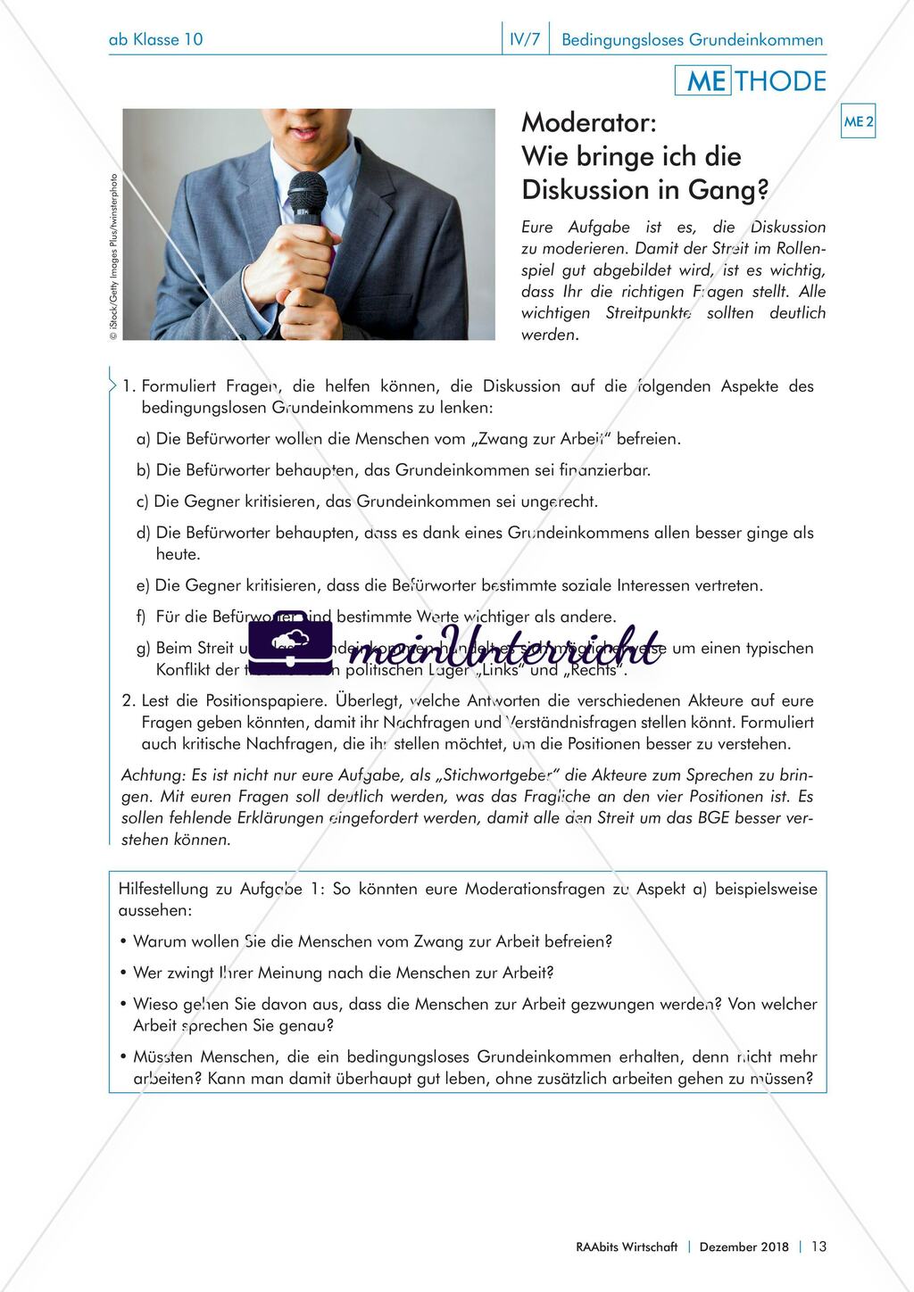 Bedingungsloses Grundeinkommen: Konfliktanalyse Preview 2