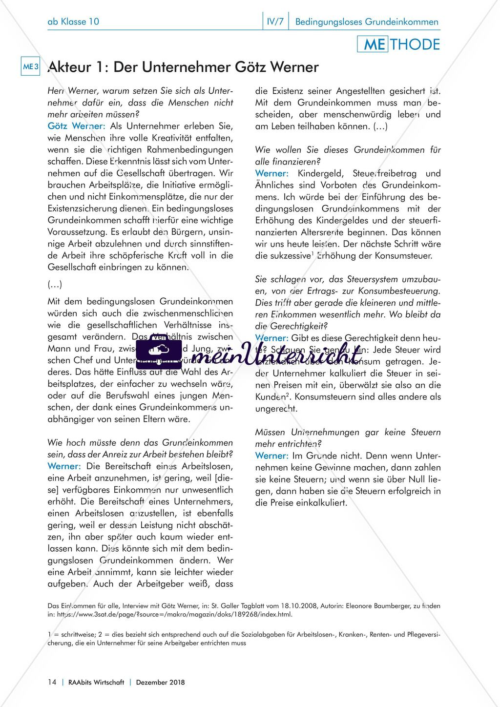 Bedingungsloses Grundeinkommen: Konfliktanalyse Preview 3