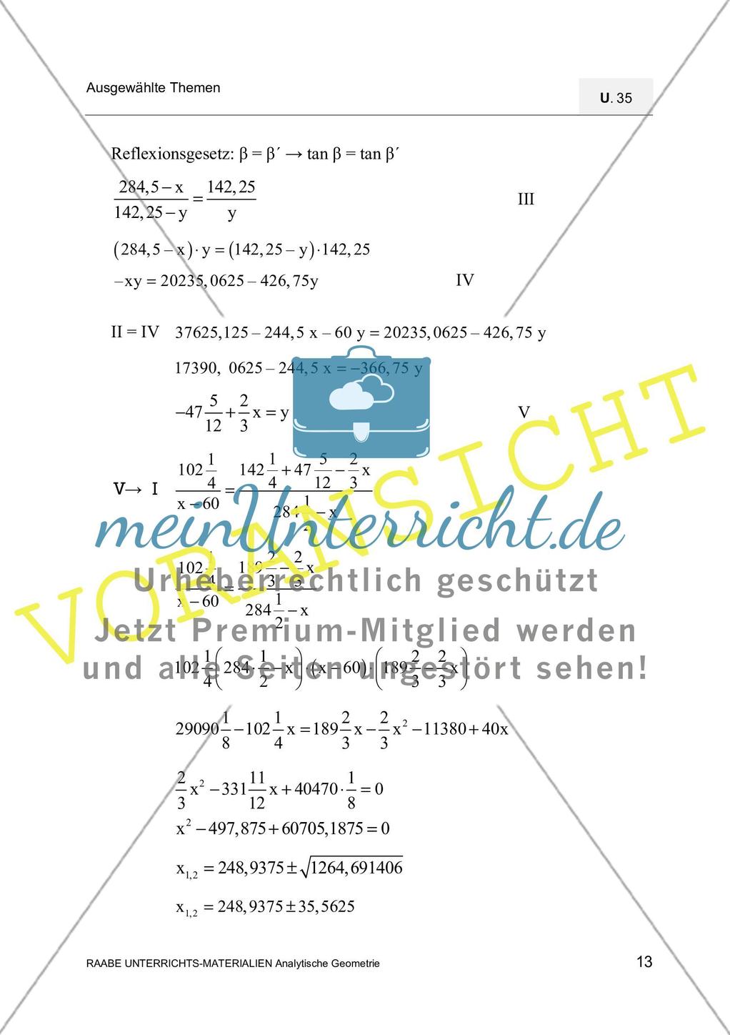 Analytische Geometrie auf dem Billardtisch Preview 10
