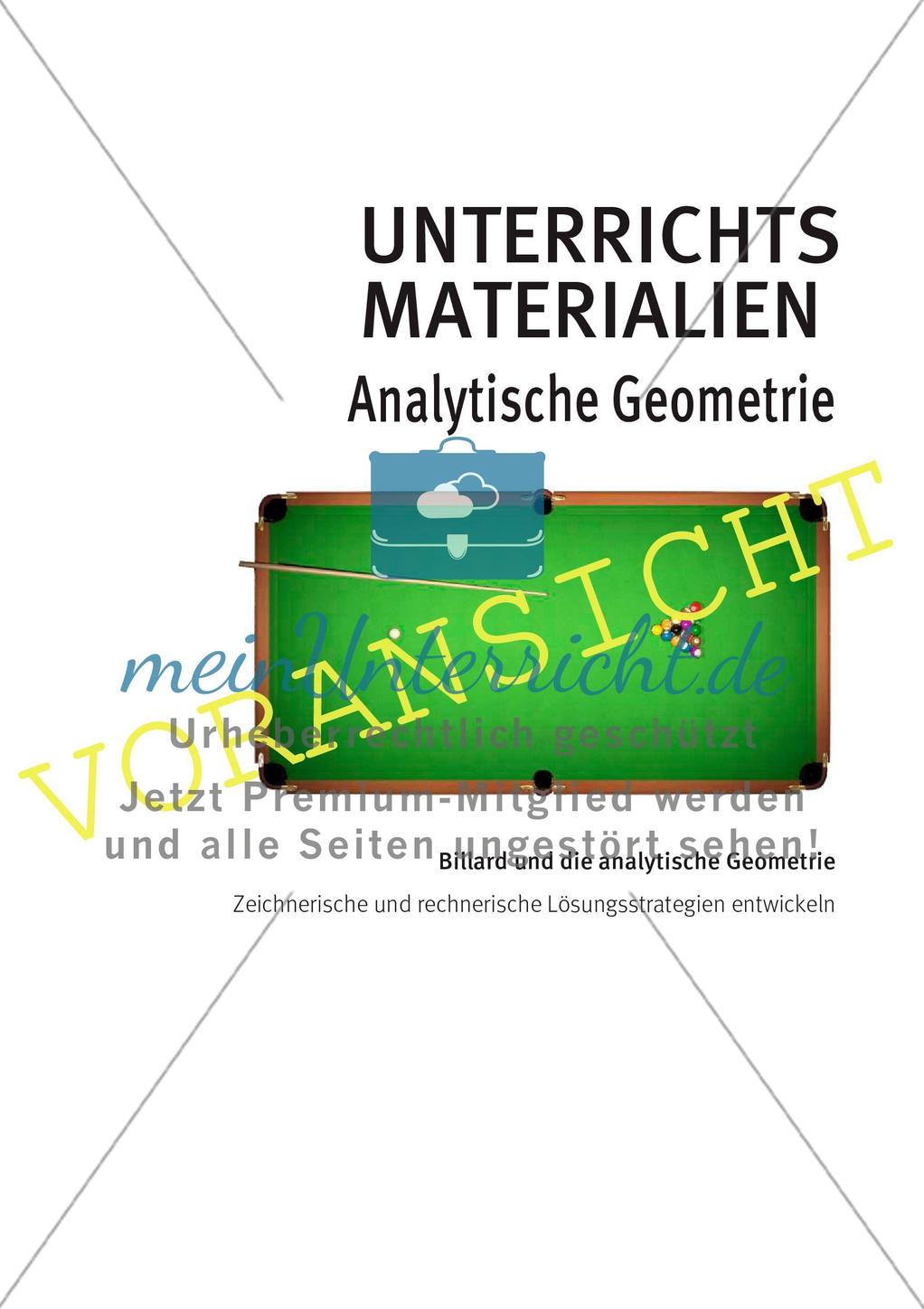 Analytische Geometrie auf dem Billardtisch Preview 1