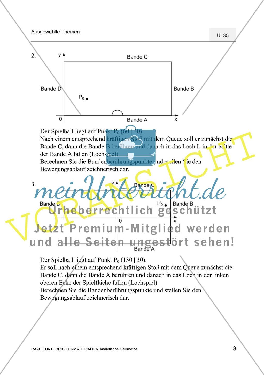 Analytische Geometrie auf dem Billardtisch Preview 4