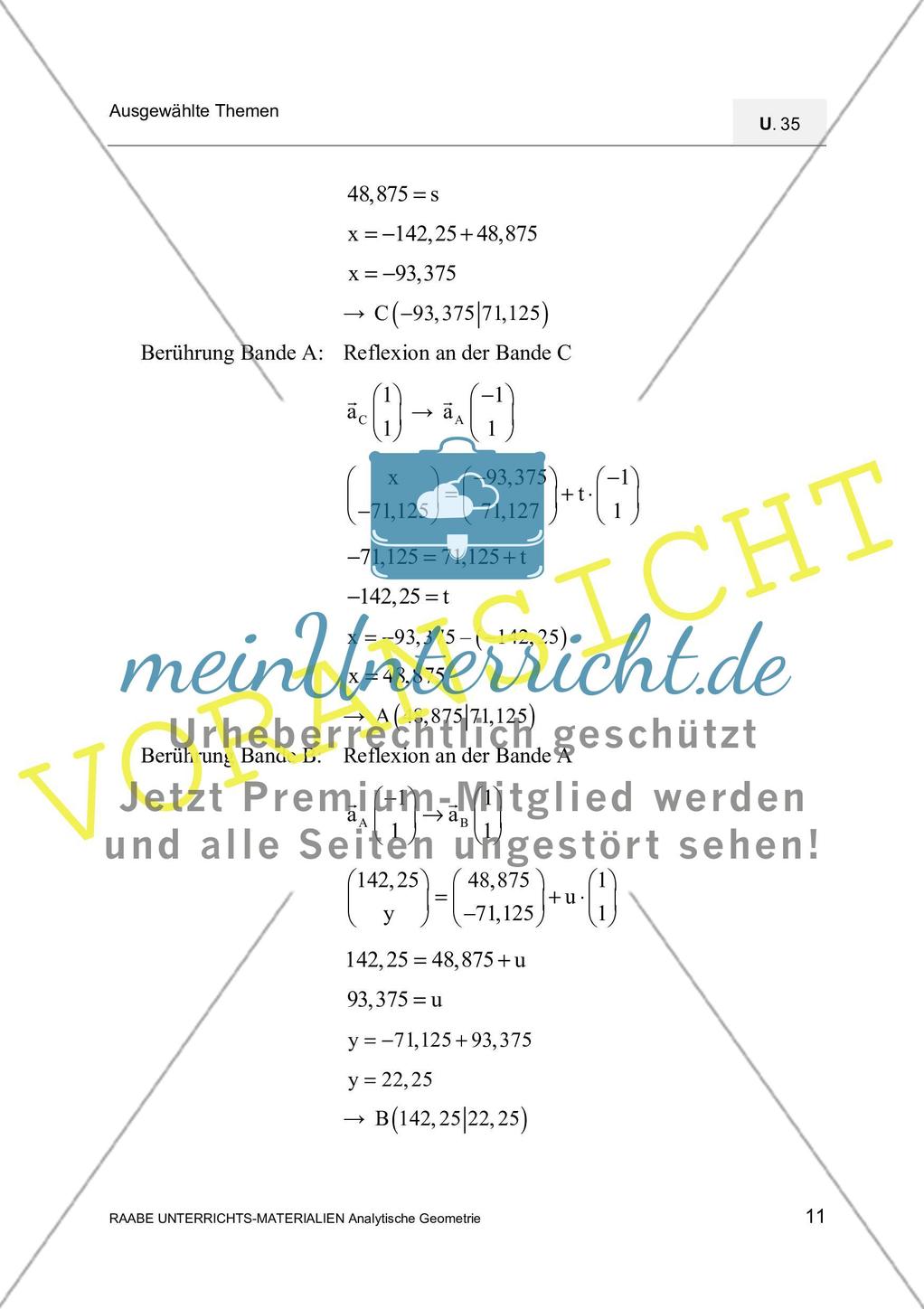 Analytische Geometrie auf dem Billardtisch Preview 8
