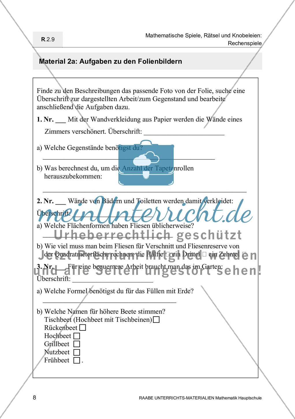 Sachinformationen zum Thema Arbeiten im Haus und Garten Preview 2