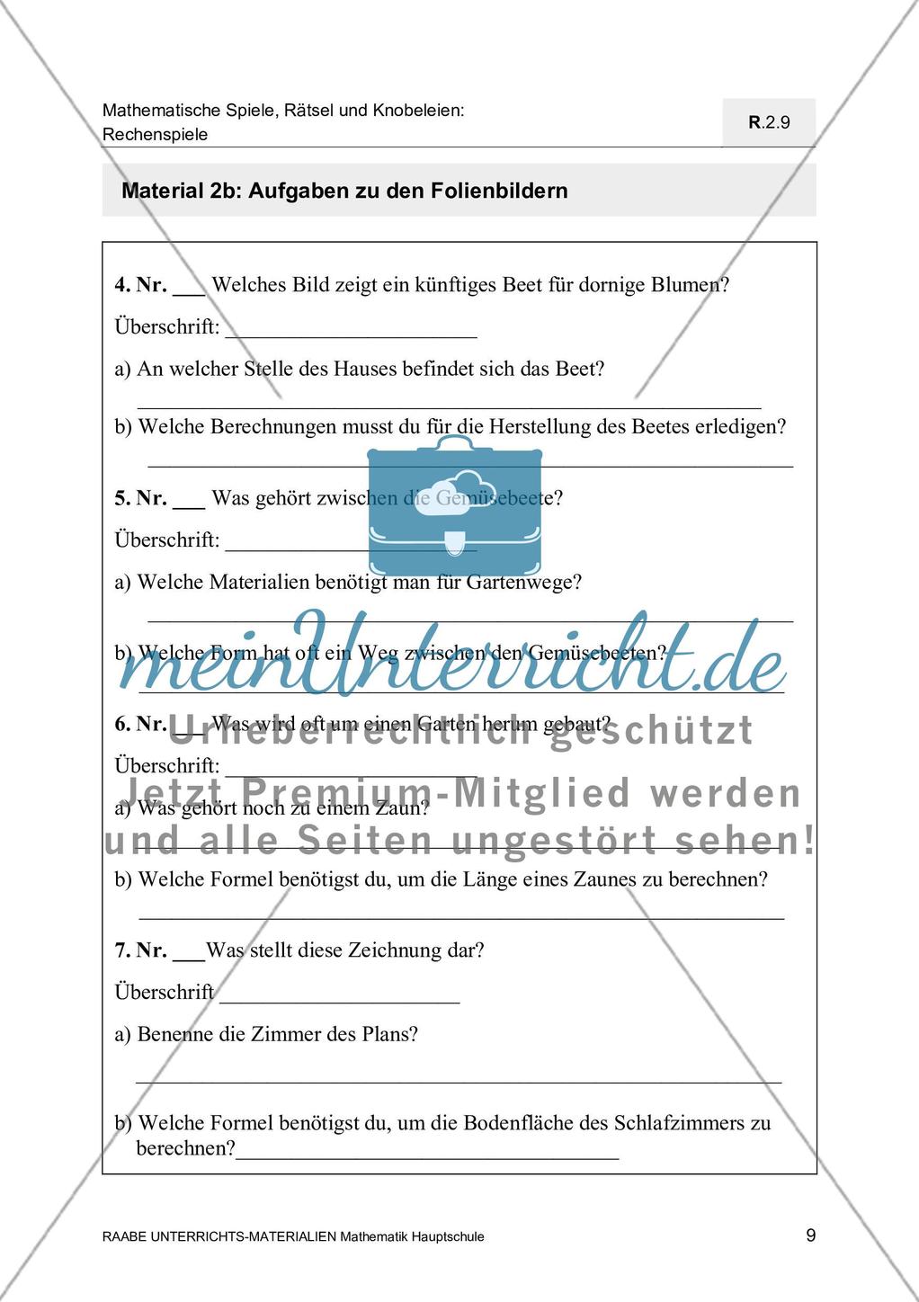 Sachinformationen zum Thema Arbeiten im Haus und Garten Preview 3