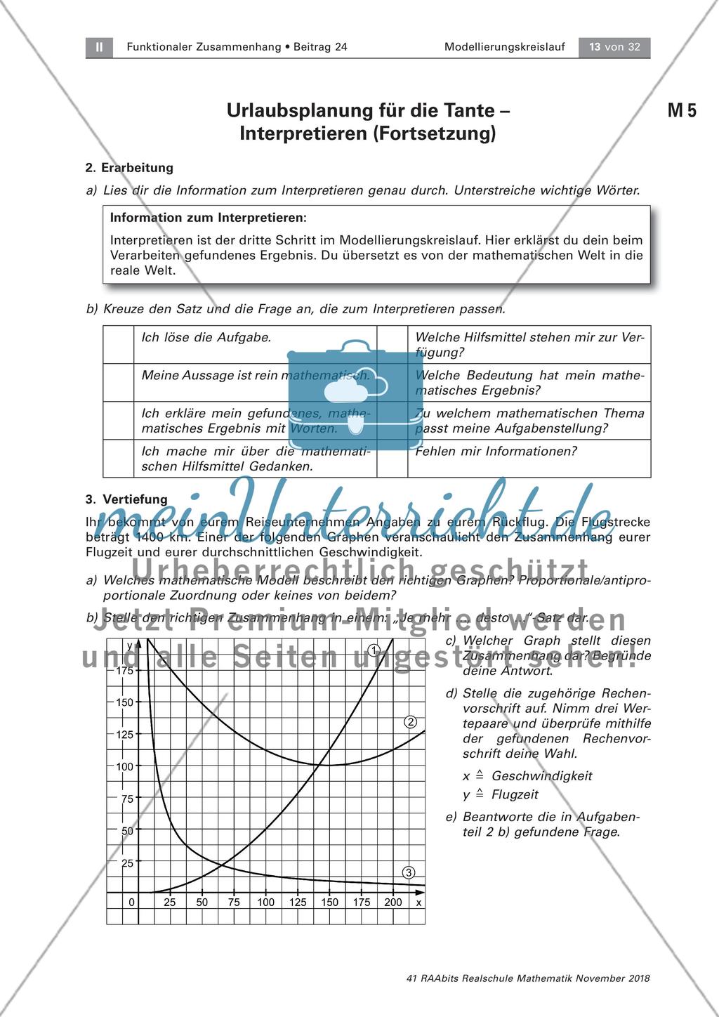 Stationenzirkel: Mathematische Modellierungen Preview 10