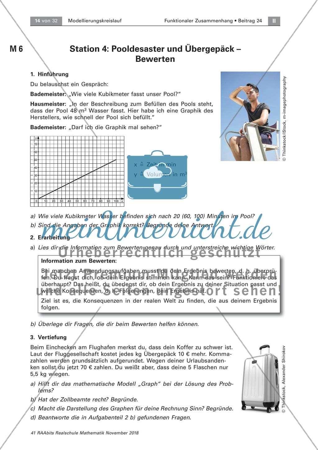 Stationenzirkel: Mathematische Modellierungen Preview 11