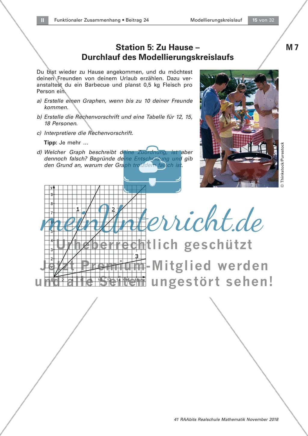 Stationenzirkel: Mathematische Modellierungen Preview 12