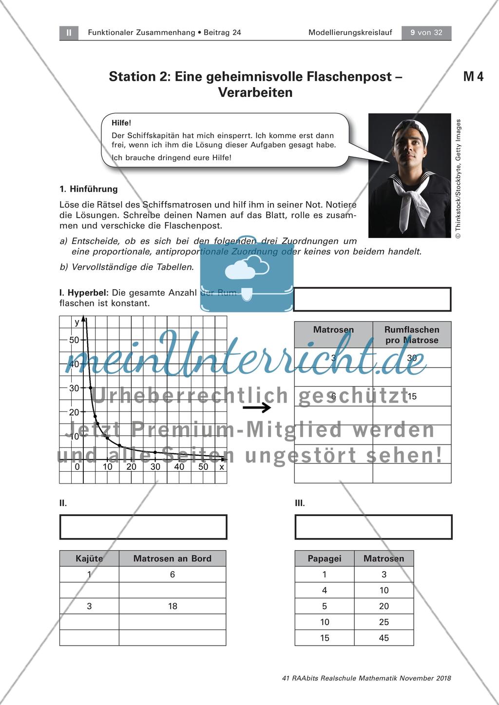 Stationenzirkel: Mathematische Modellierungen Preview 6