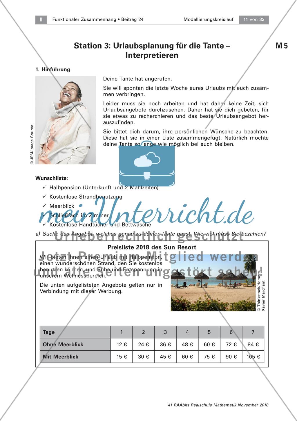 Stationenzirkel: Mathematische Modellierungen Preview 8